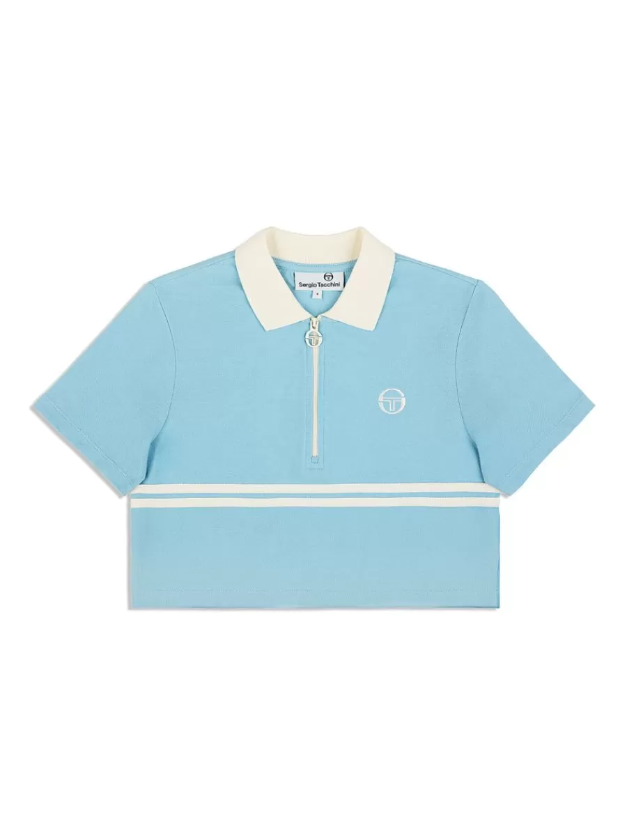 Tops And Sports Bras>Sergio Tacchini Miss Supermac Polo- Clear Sky