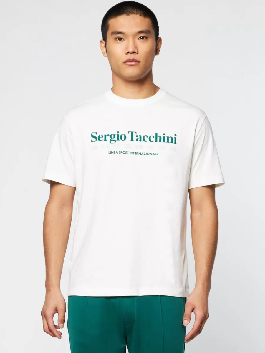 View All>Sergio Tacchini Monda T-Shirt- Gardenia