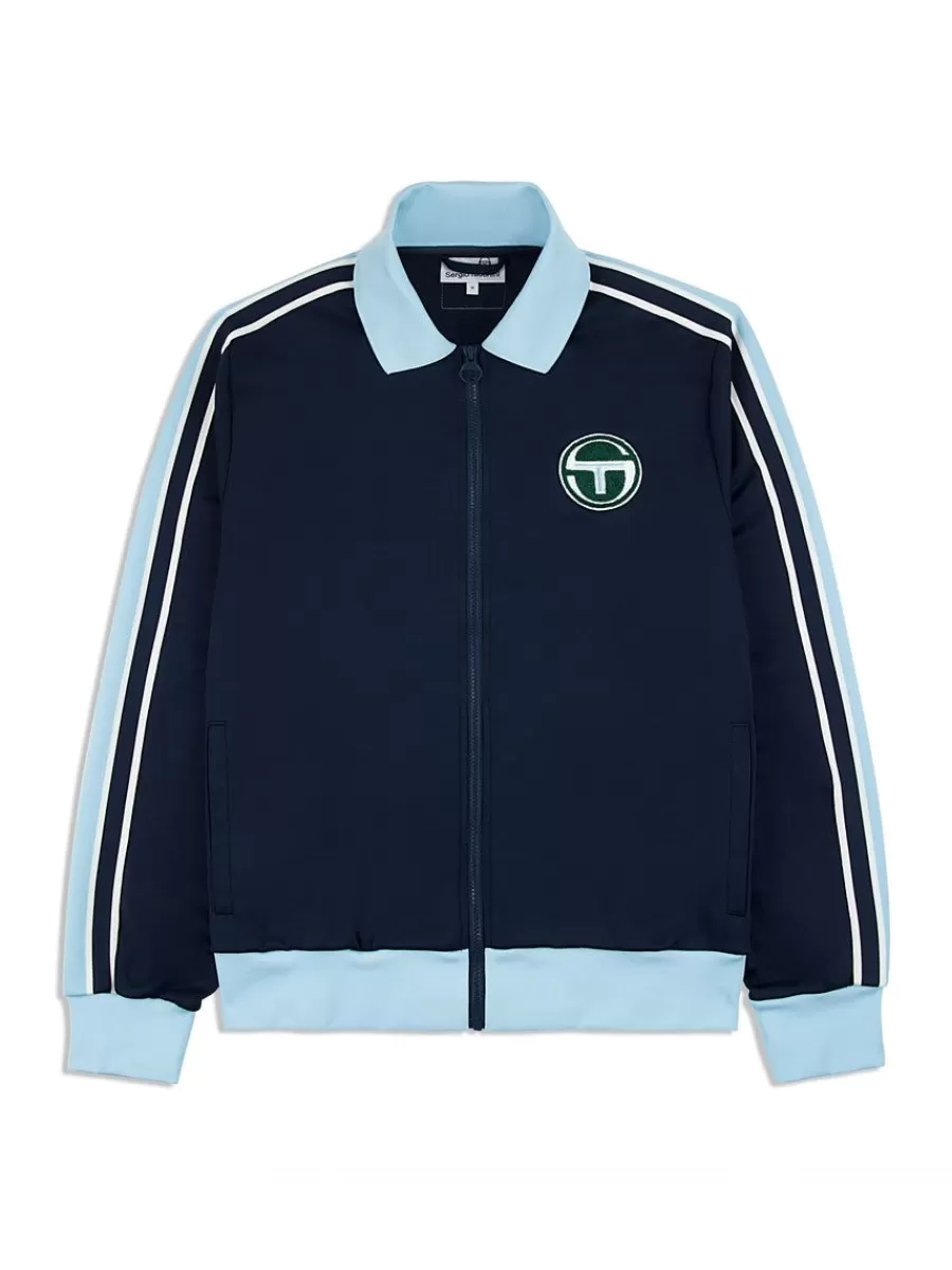 View All>Sergio Tacchini Monte Track Jacket Archivio- Maritime Blue