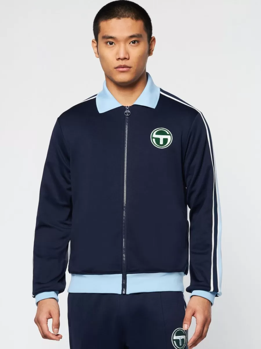 View All>Sergio Tacchini Monte Track Jacket Archivio- Maritime Blue