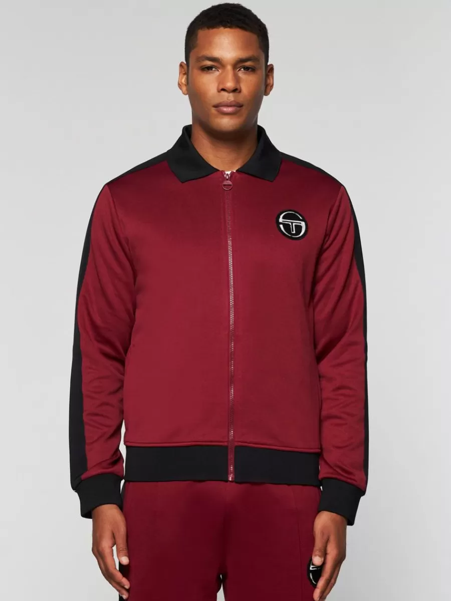 View All>Sergio Tacchini Monte Track Jacket Archivio- Merlot