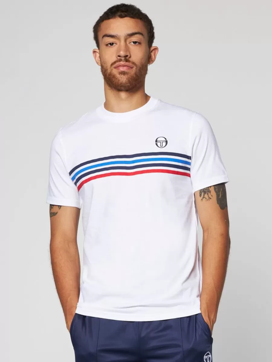 View All>Sergio Tacchini New Melfi Short Sleeve T-Shirt Archivio- White