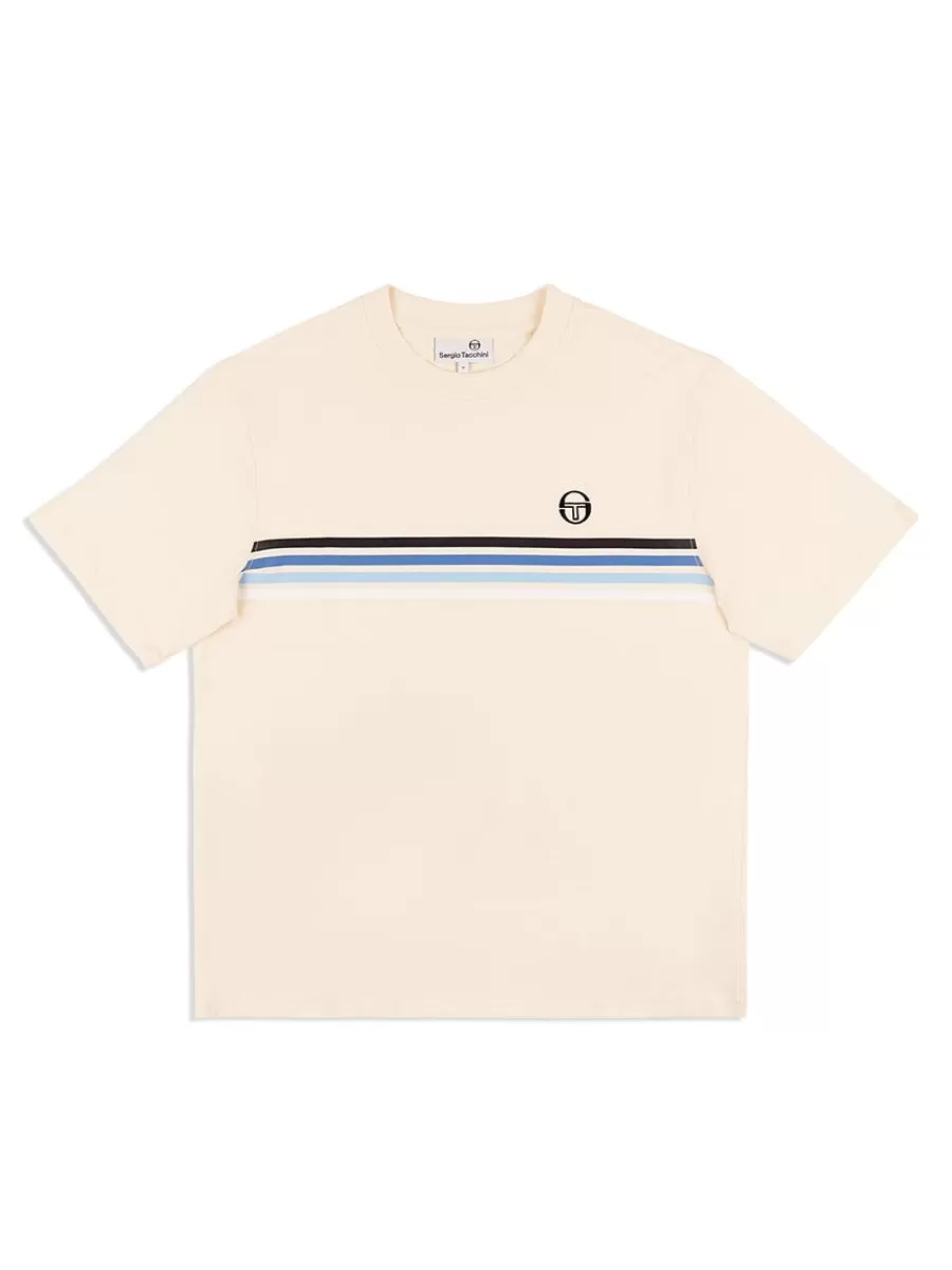 View All>Sergio Tacchini New Melfi T-Shirt- Pearl/ Ivory