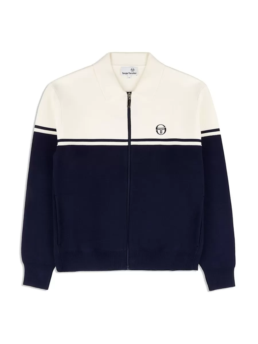 Knitwear>Sergio Tacchini Nostra Track Jacket- Maritime Blue