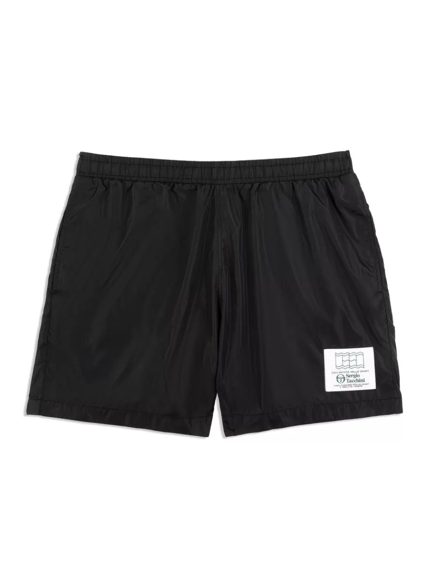 For The Court>Sergio Tacchini Onda Short- Black Beauty