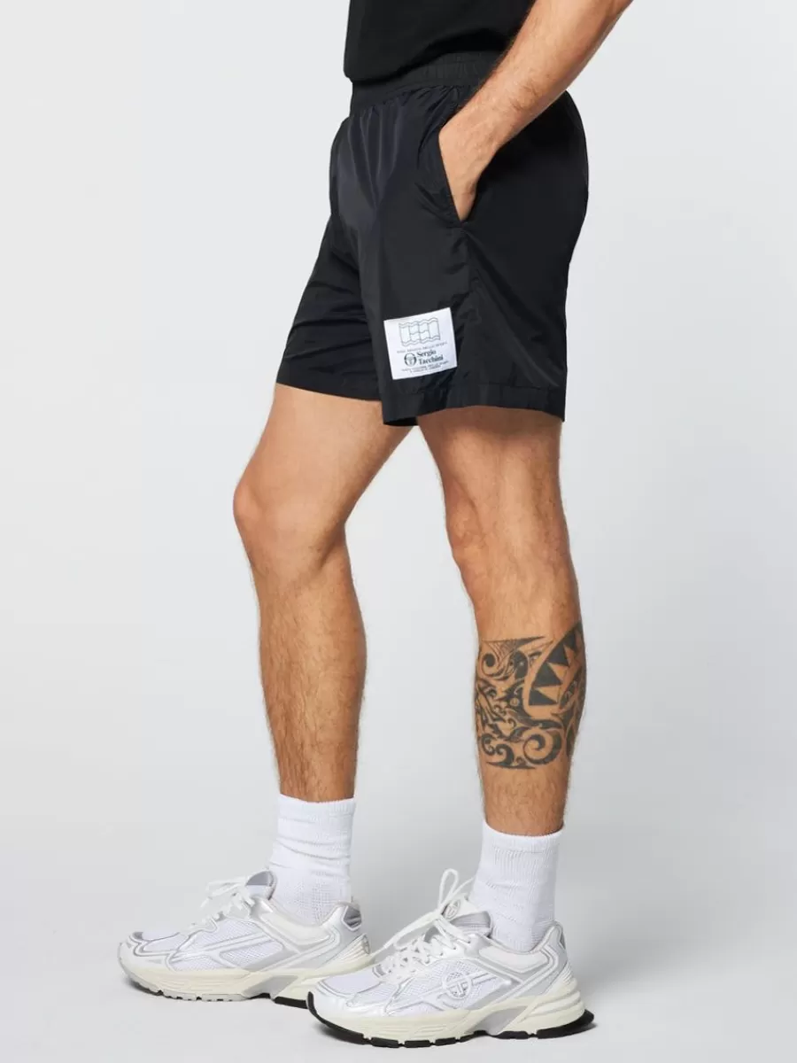 For The Court>Sergio Tacchini Onda Short- Black Beauty