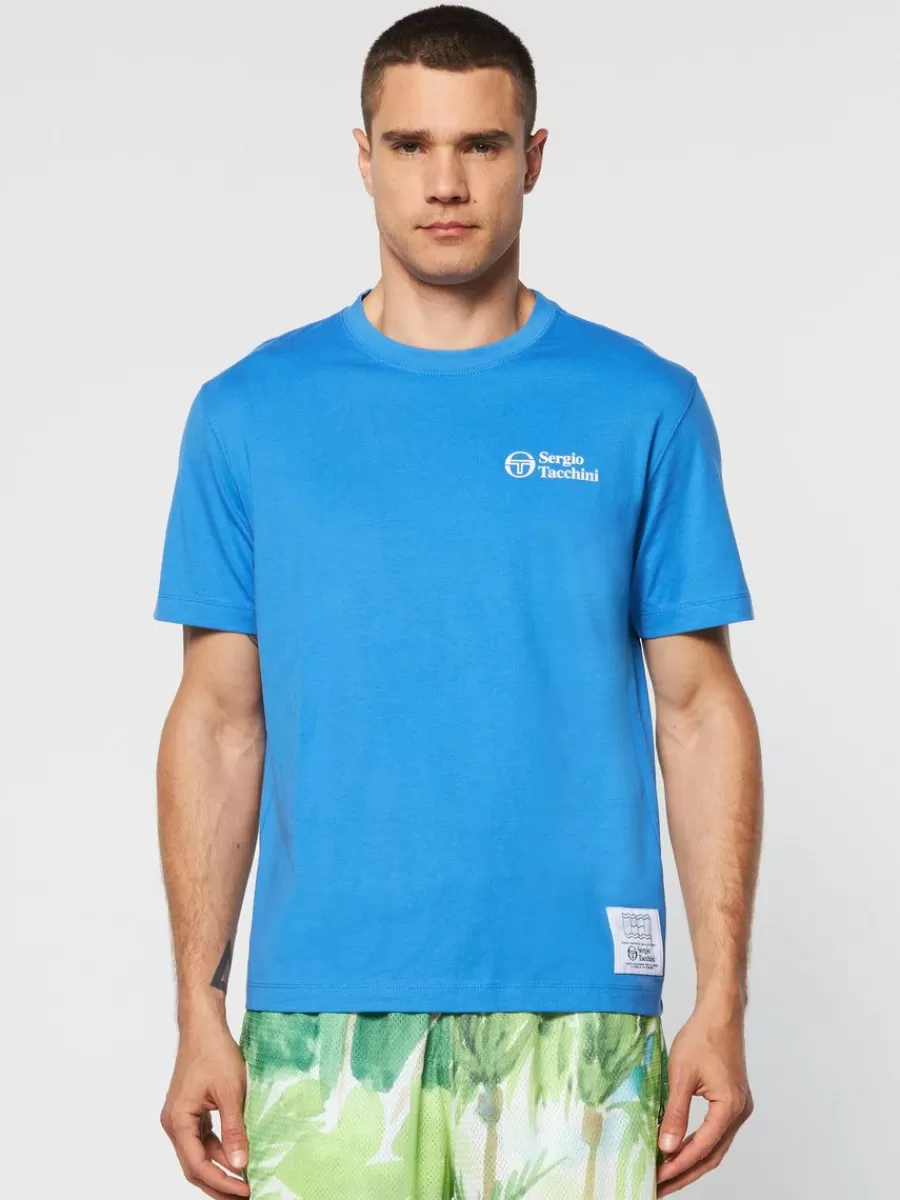View All>Sergio Tacchini Onda T-Shirt- Palace Blue