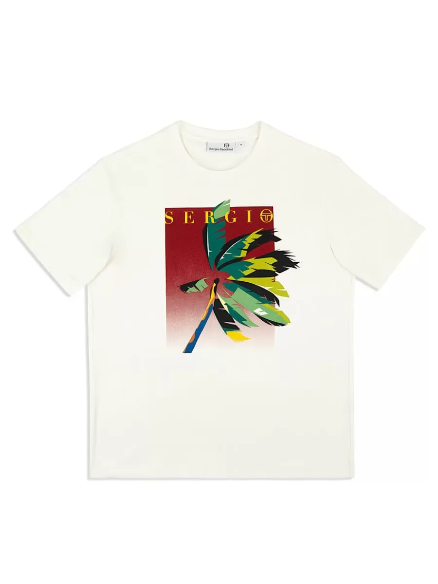 View All>Sergio Tacchini Palma T-Shirt- Gardenia