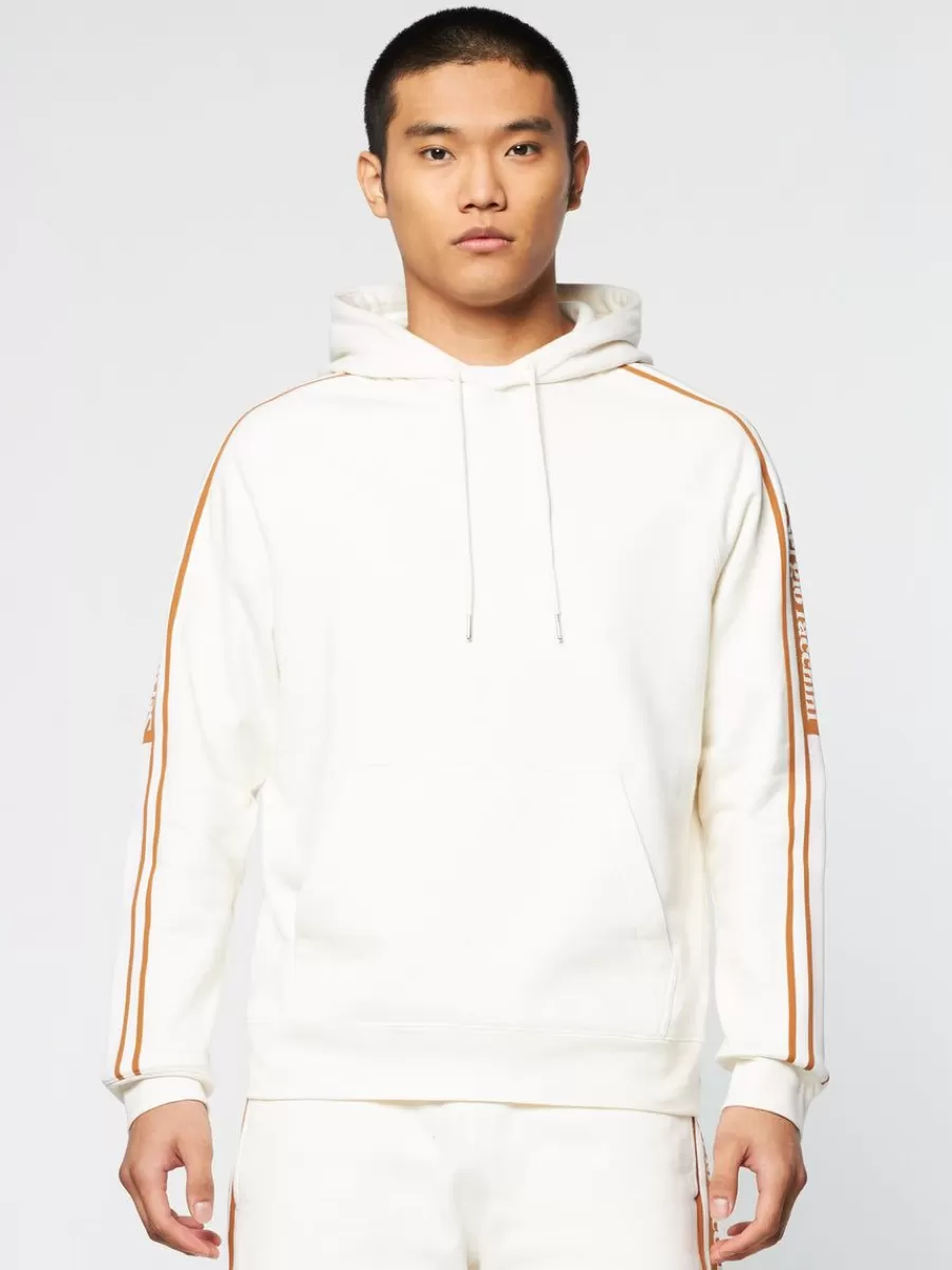 Sweatshirts And Hoodies>Sergio Tacchini Pereto Tape Hoodie- Gardenia