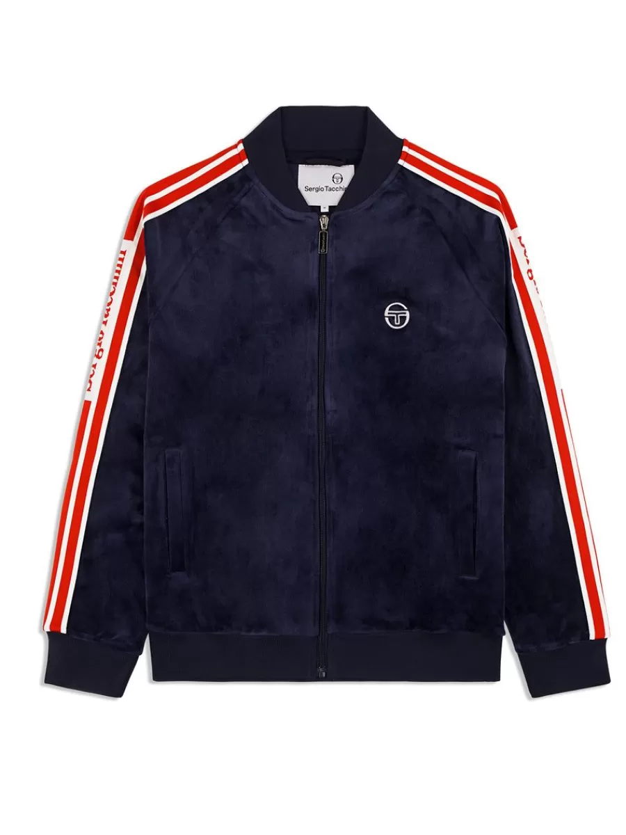 View All>Sergio Tacchini Pereto Velour Track Jacket- Maritime Blue
