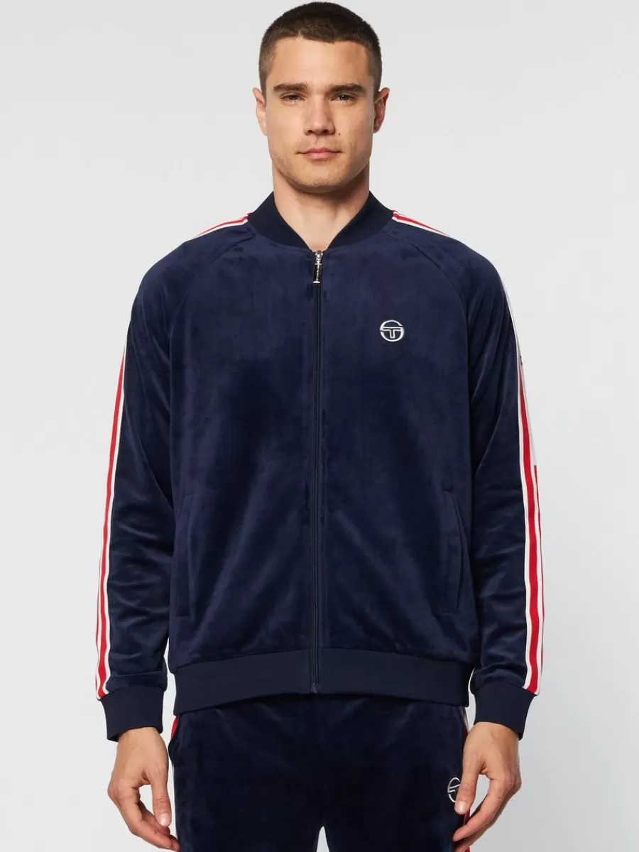 View All>Sergio Tacchini Pereto Velour Track Jacket- Maritime Blue