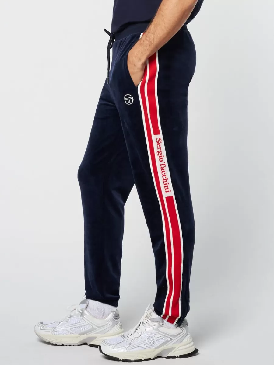 View All>Sergio Tacchini Pereto Velour Track Pant- Maritime Blue