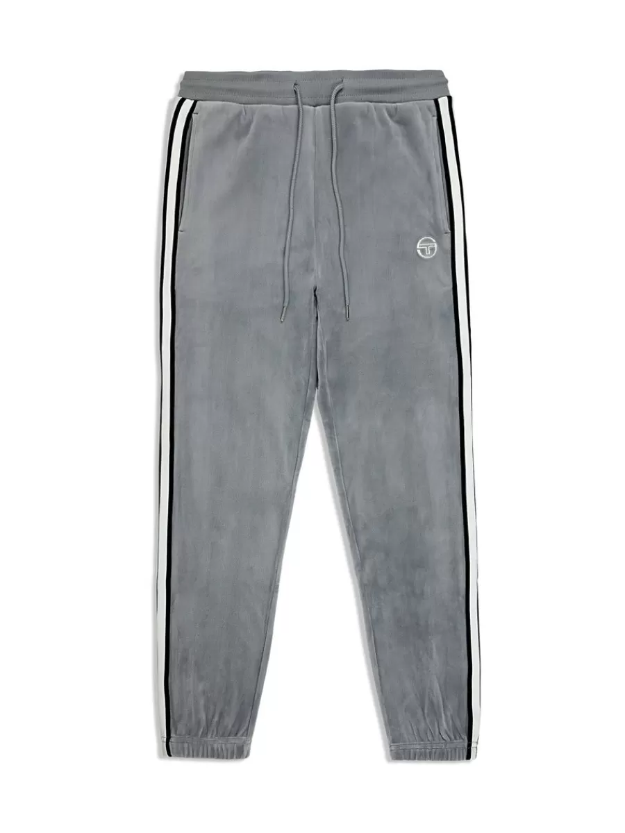 Tracksuits>Sergio Tacchini Pereto Velour Track Pant- Sleet