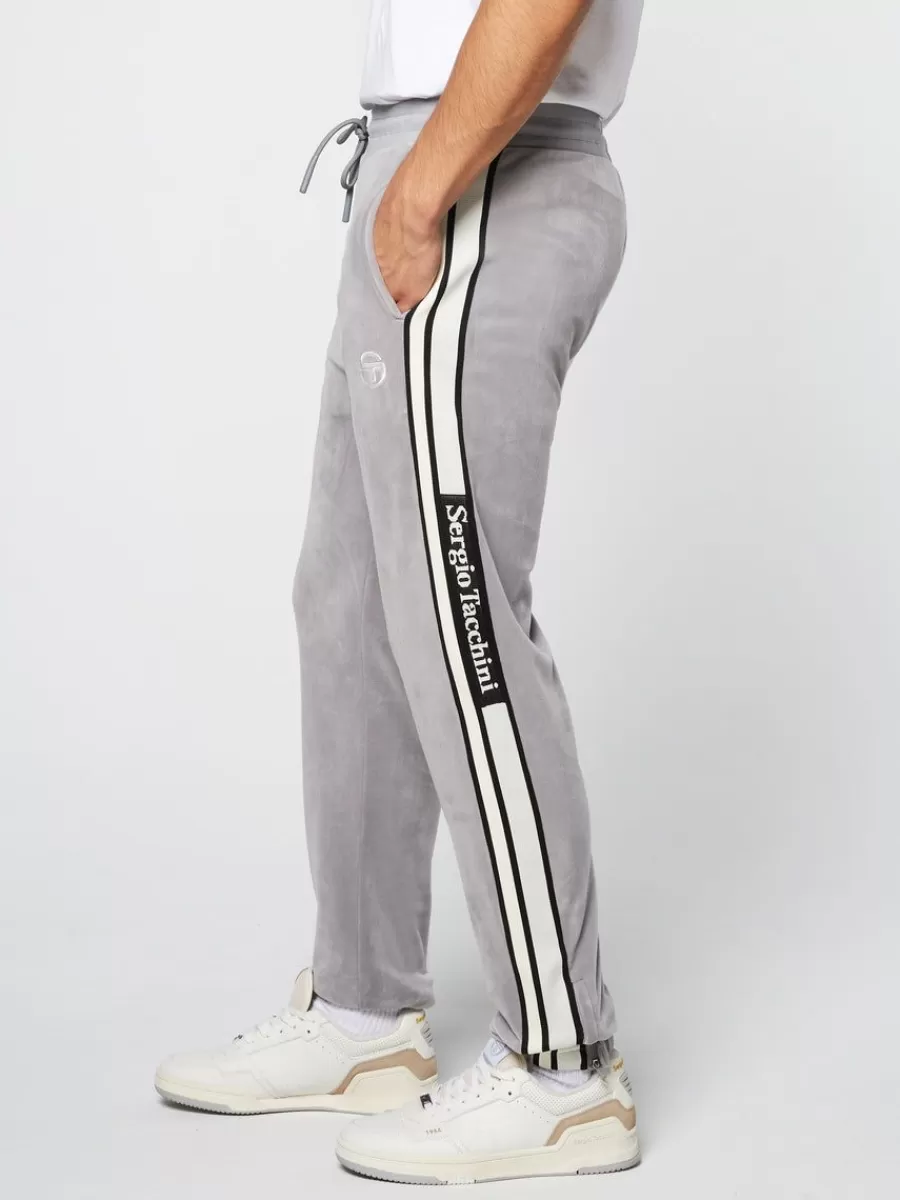 View All>Sergio Tacchini Pereto Velour Track Pant- Sleet