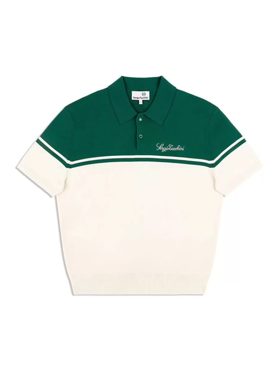 Knitwear>Sergio Tacchini Roselli Knit Polo- Evergreen