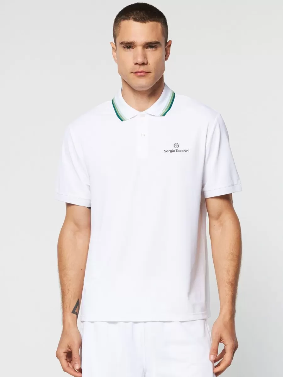 View All>Sergio Tacchini Veloce Polo- Brilliant White