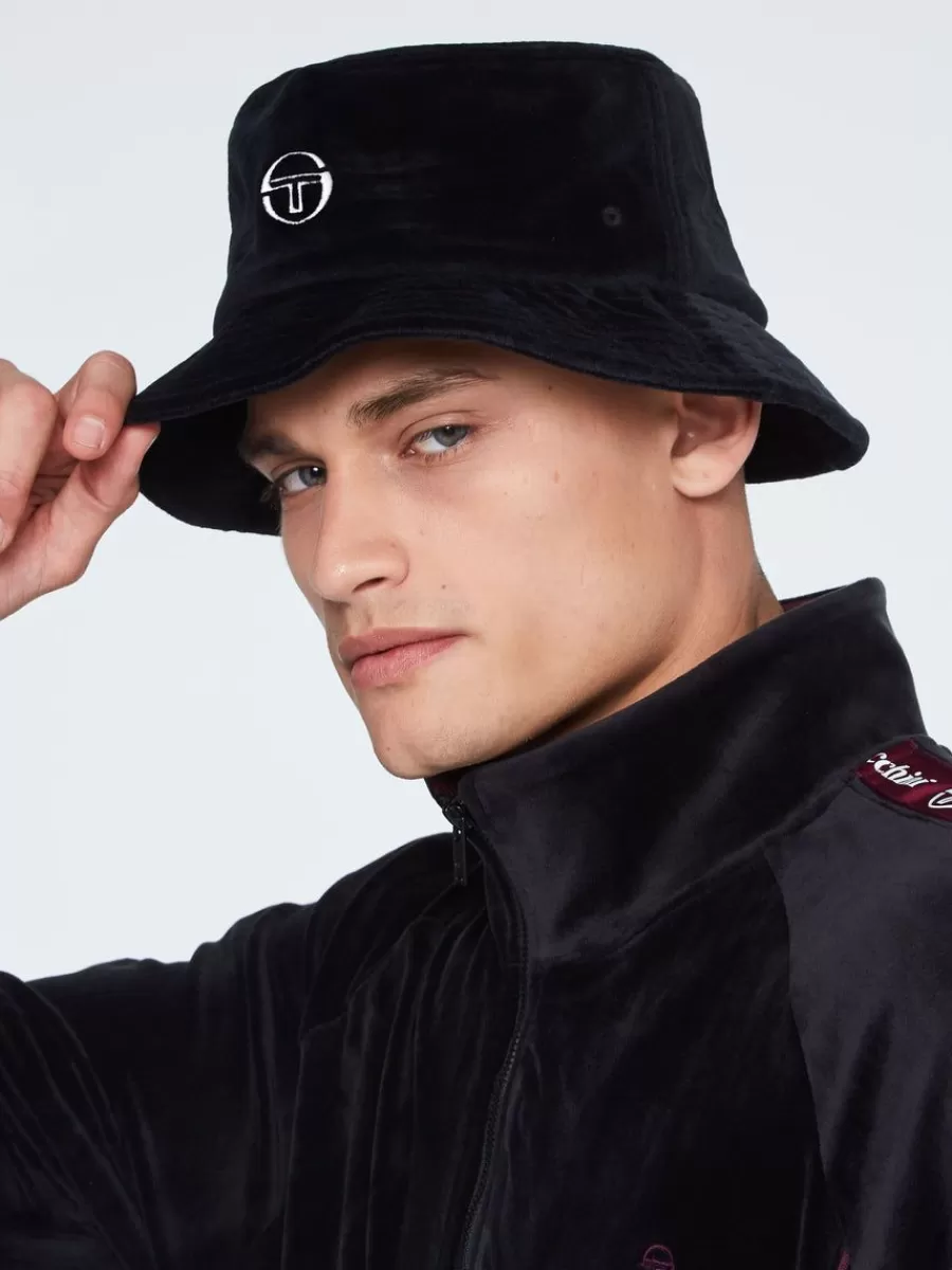 View All>Sergio Tacchini Velour Bucket Hat-Black