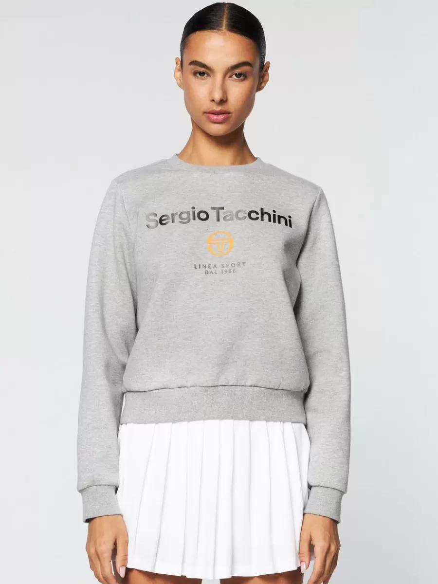 For The Court>Sergio Tacchini Women'S Linea Sport Crewneck- Heather Grey