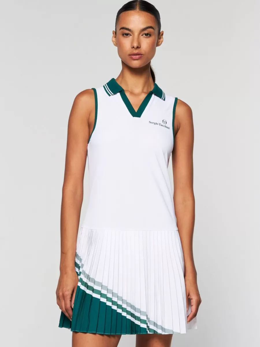 Dresses>Sergio Tacchini Women'S Monza Tennis Dress- Brilliant White