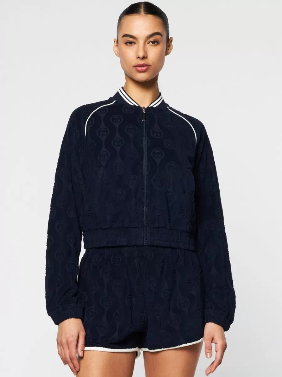 For The Court>Sergio Tacchini Zona Track Jacket- Maritime Blue